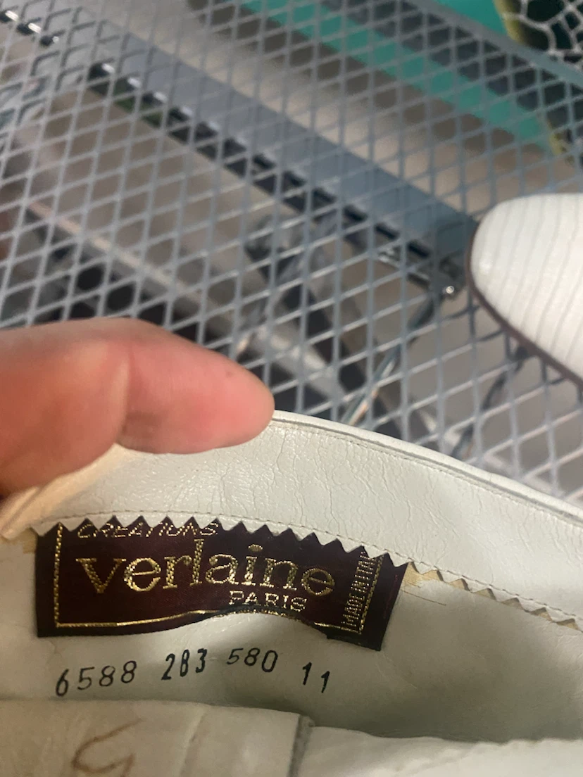 Verlaine Paris White Perforated Ankle Boots - photo 2