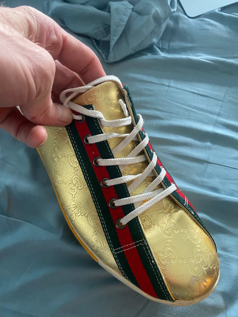Gold Gucci Sneakers