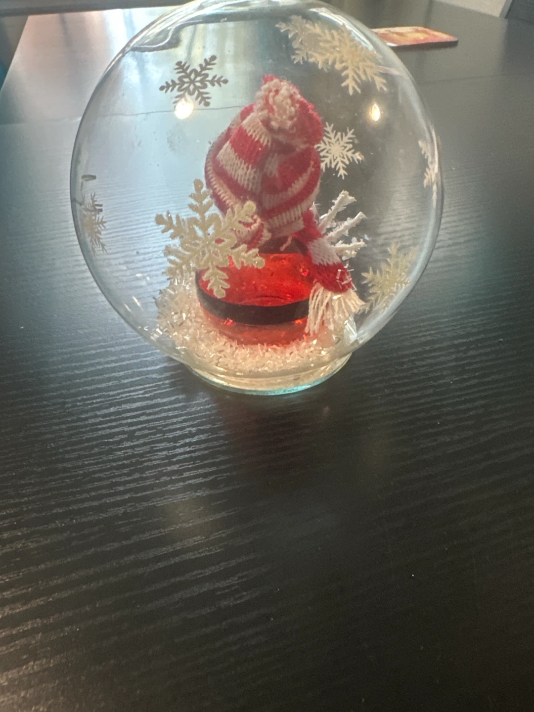 Pier1 Christmas Snowman Glass Ornament - photo 2