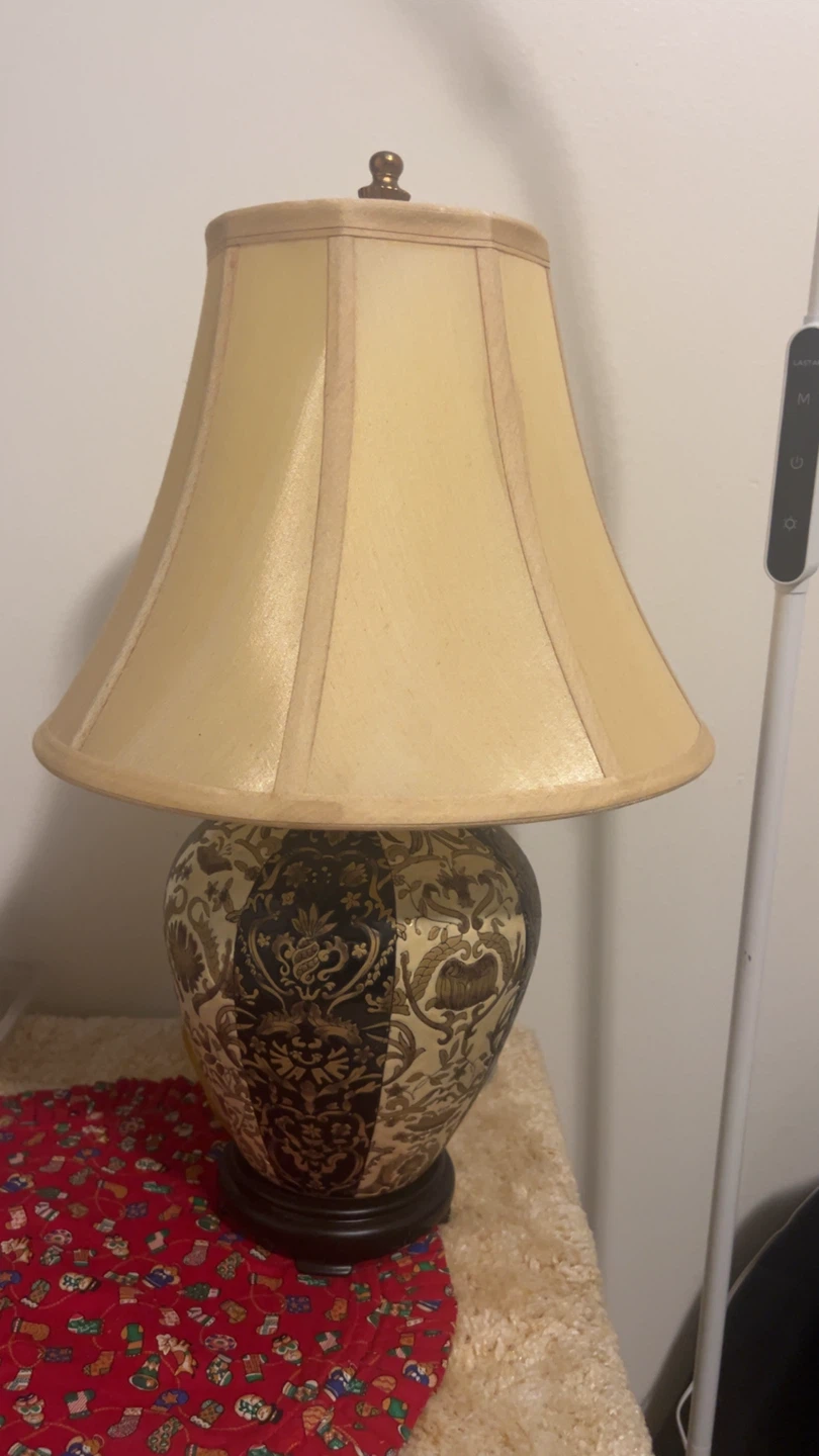 Table Lamp with Decorative Ceramic Base