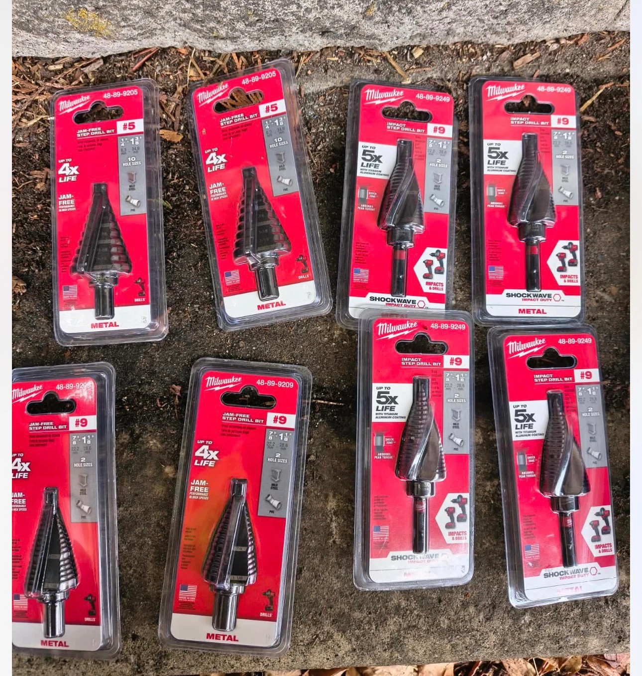 Milwaukee Step Drill Bits Assorted