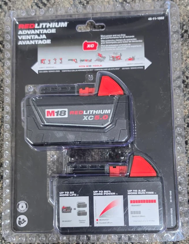 Milwaukee M18 Redlithium XC5.0 Battery 2-Pack - photo 2