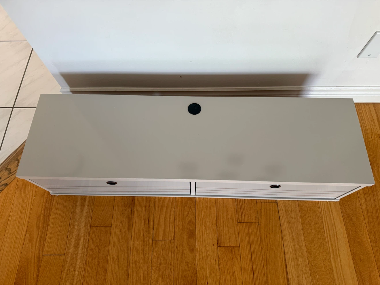 Grey Floating Entertainment Unit with Doors - photo 2