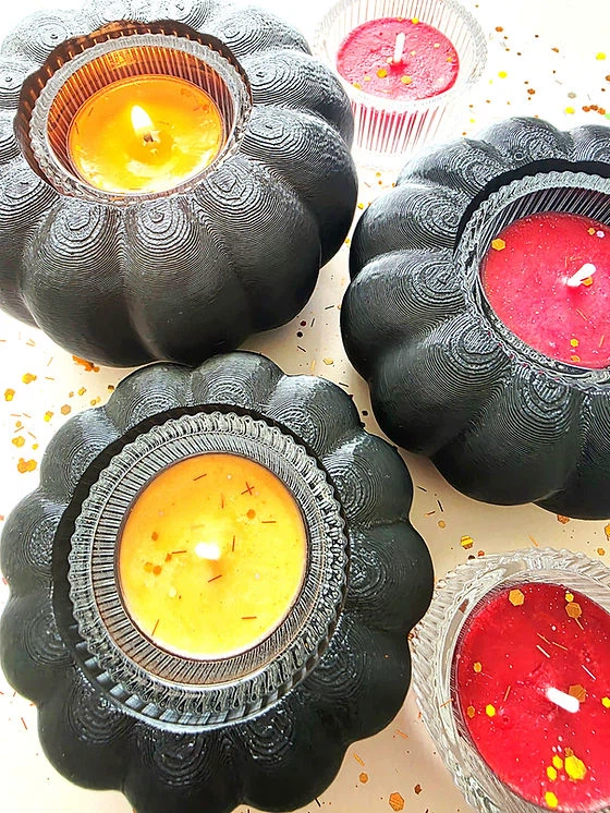 Pumpkin Shaped Tea light Holders