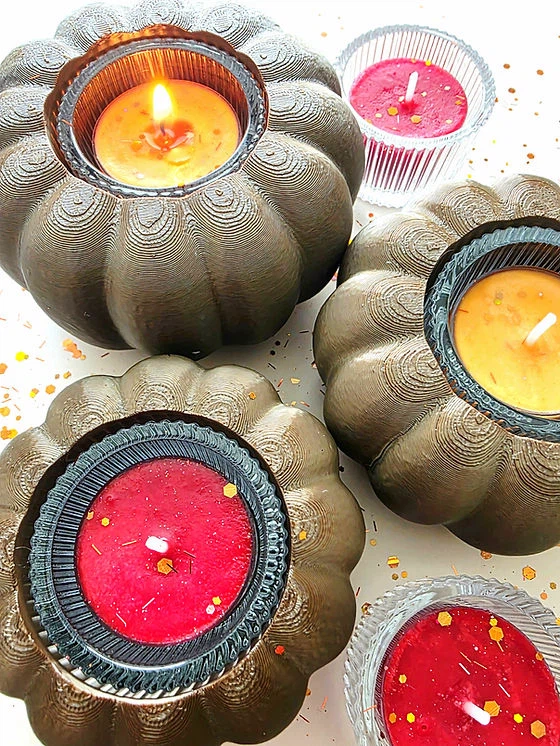 Pumpkin Shaped Tea light Holders - photo 2