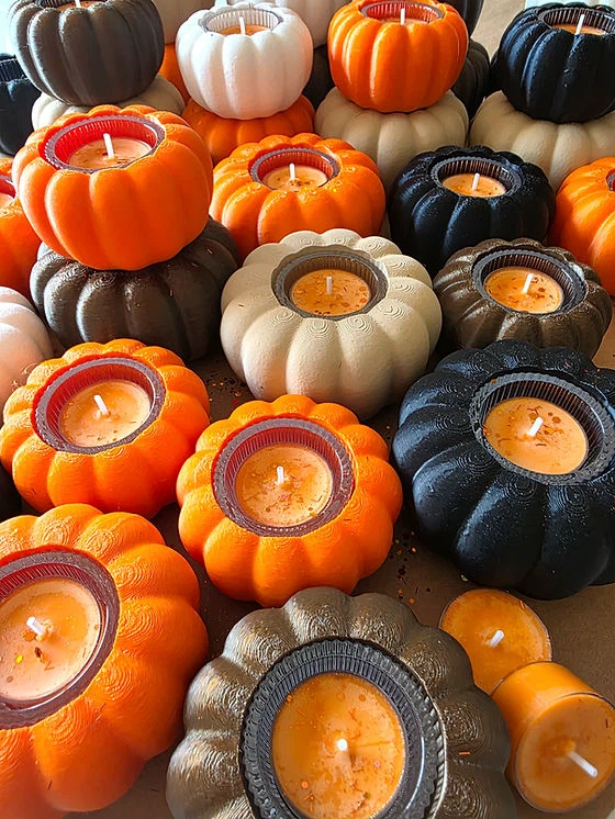 Pumpkin Shaped Tea light Holders - photo 3