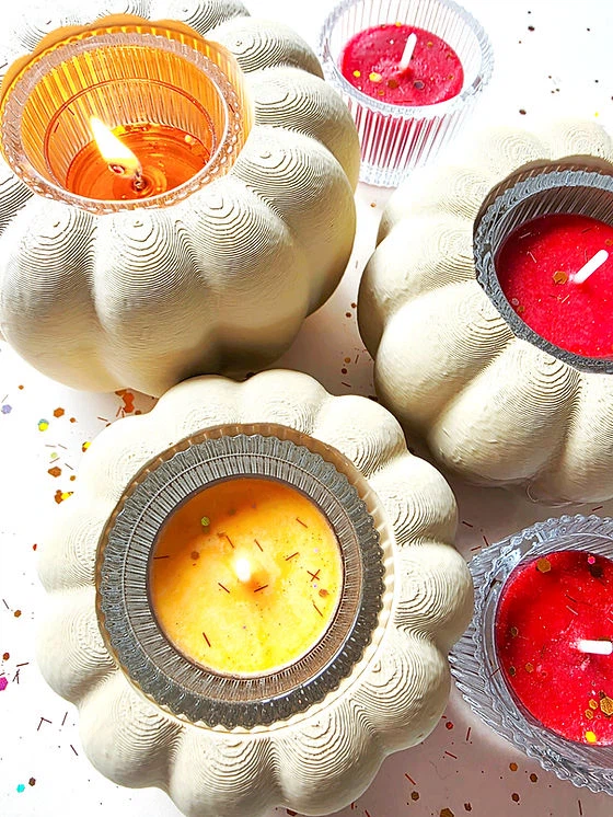 Pumpkin Shaped Tea light Holders - photo 4