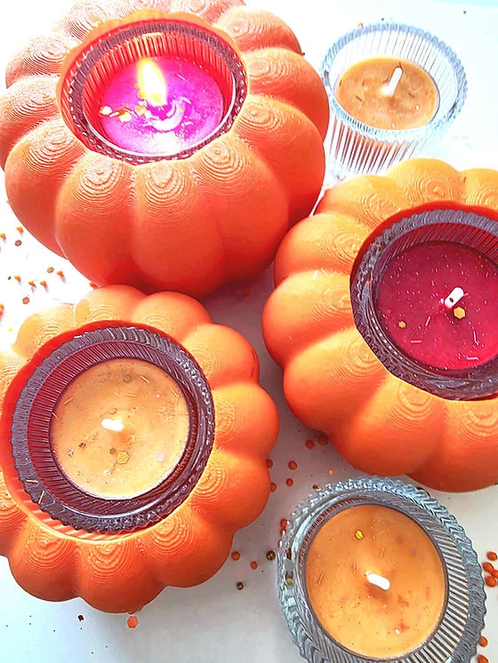 Pumpkin Shaped Tea light Holders - photo 5