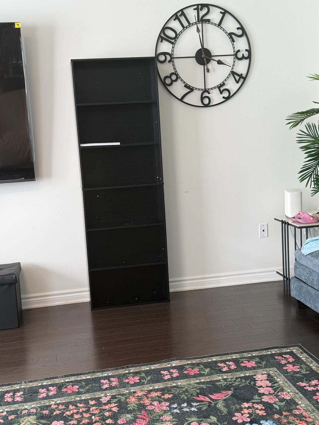 Black 6-Shelf Bookcase