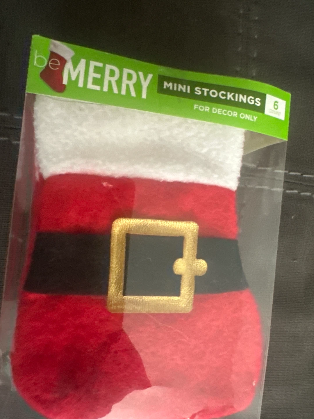 be MERRY Mini Stockings, 6 Count