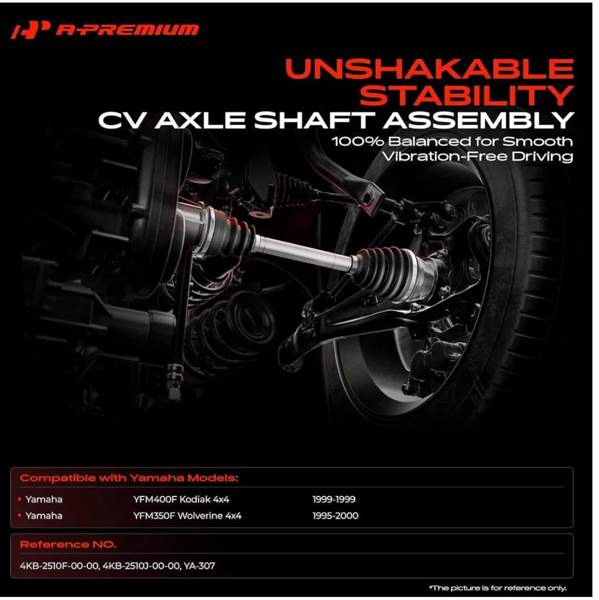 Yamaha Kodiak 400 4x4 front CV axle shafts - photo 2