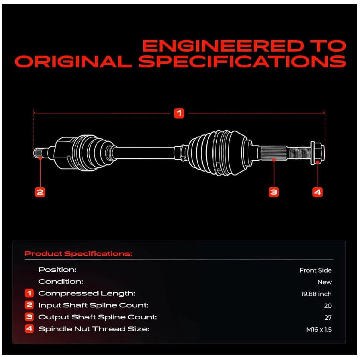 Yamaha Kodiak 400 4x4 front CV axle shafts - photo 3