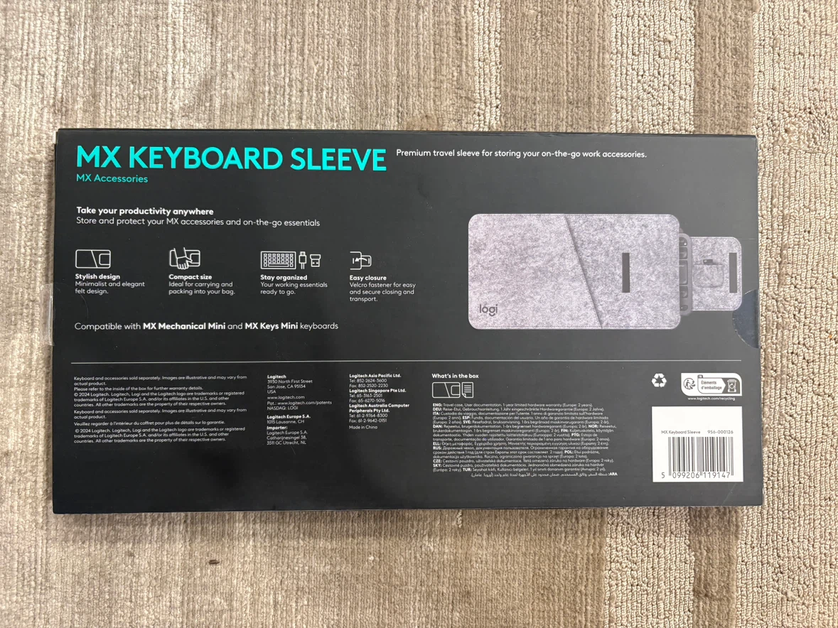 Logitech Gray Travel MX Keyboard Sleeve New in Box - photo 2