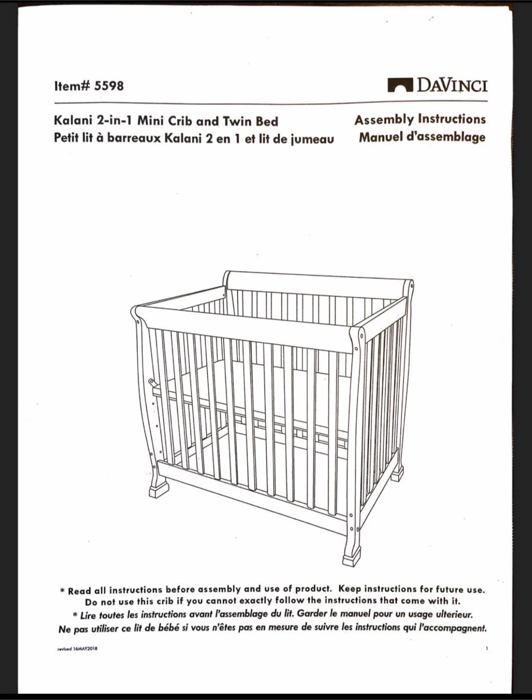 Mini Crib with twin converter kit - photo 2