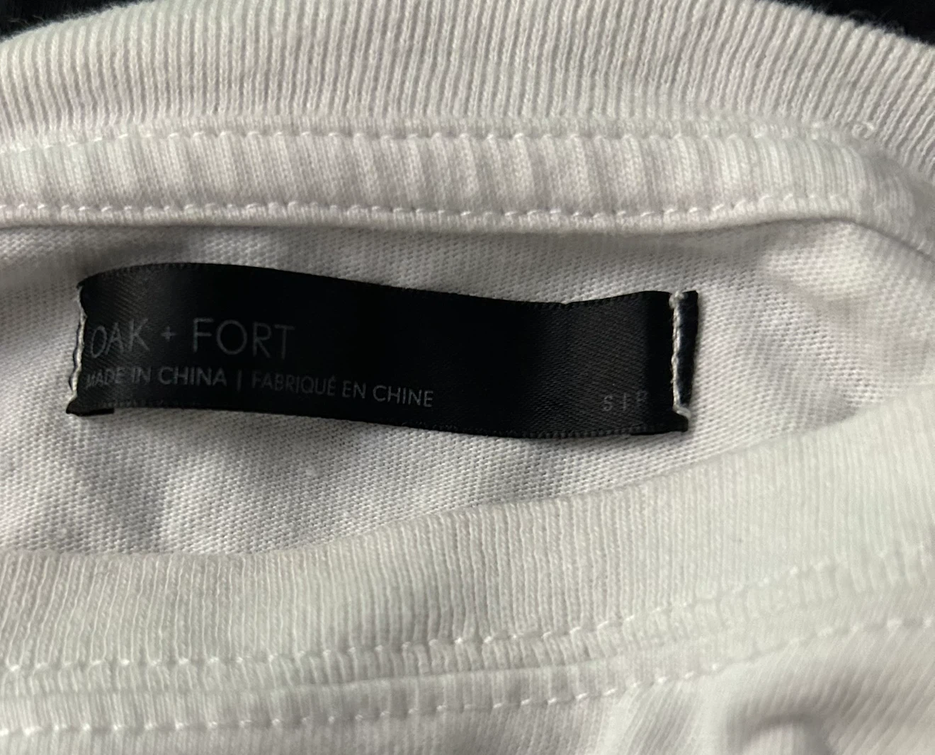 Oak + Fort Long Sleeve Black & White Shirt XS - photo 3