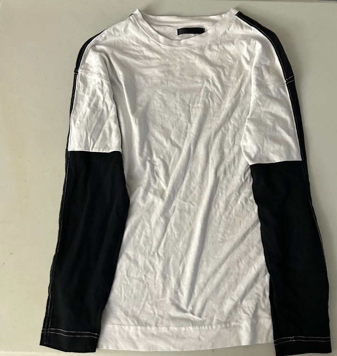Oak + Fort Long Sleeve Black & White Shirt XS - photo 4