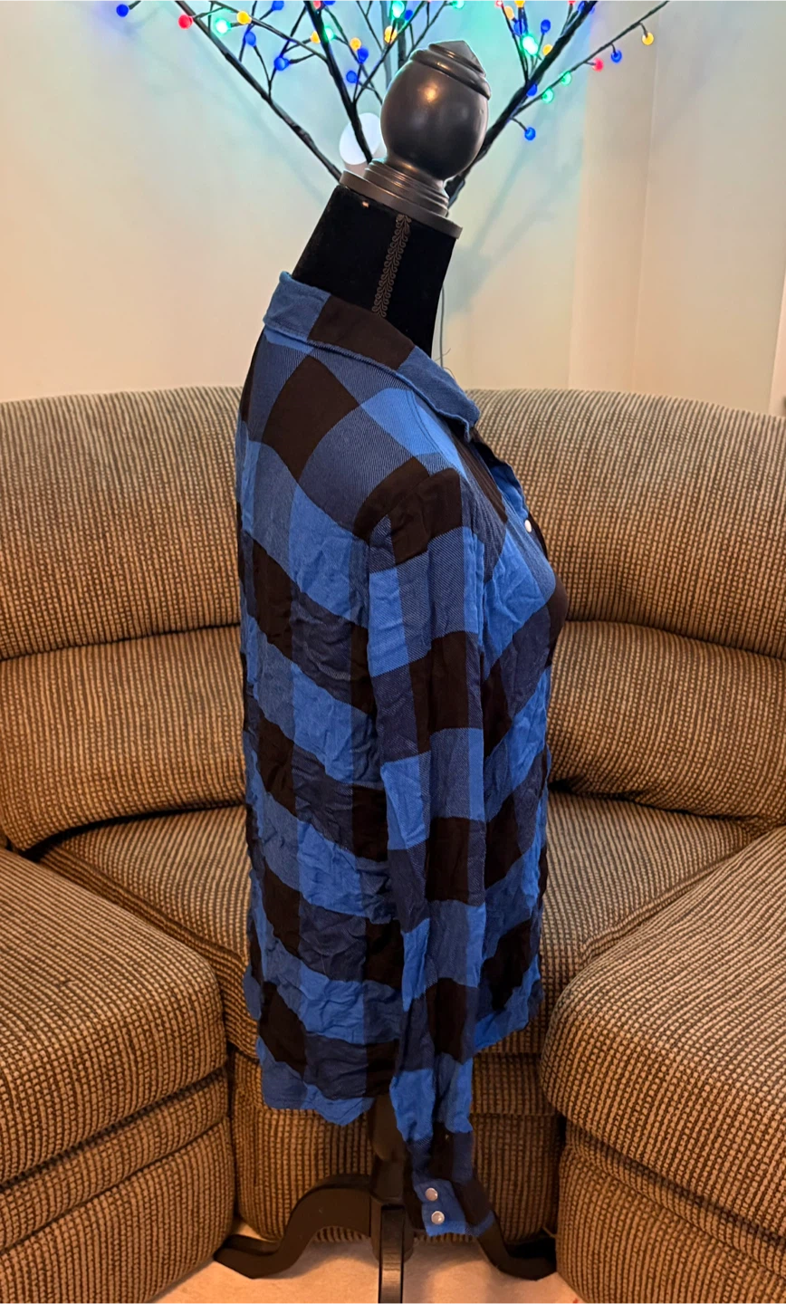 ✨✨Balera Blue and Black Plaid Shirt - photo 4