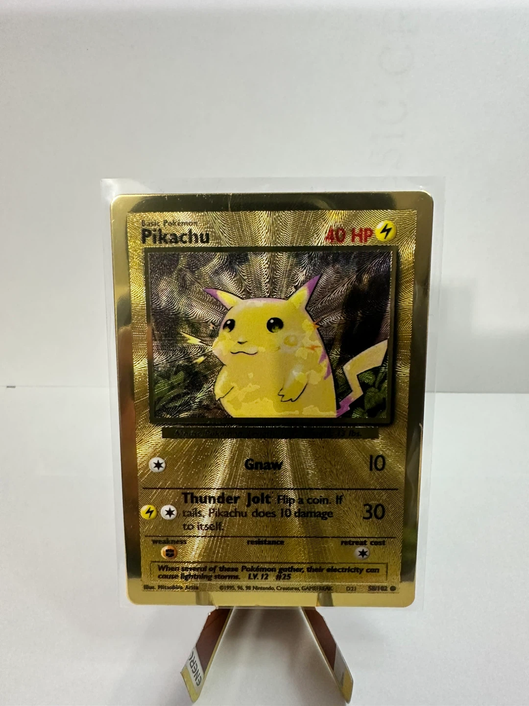 Pokémon Pikachu 58/102 Celebrations Metal Promo Card