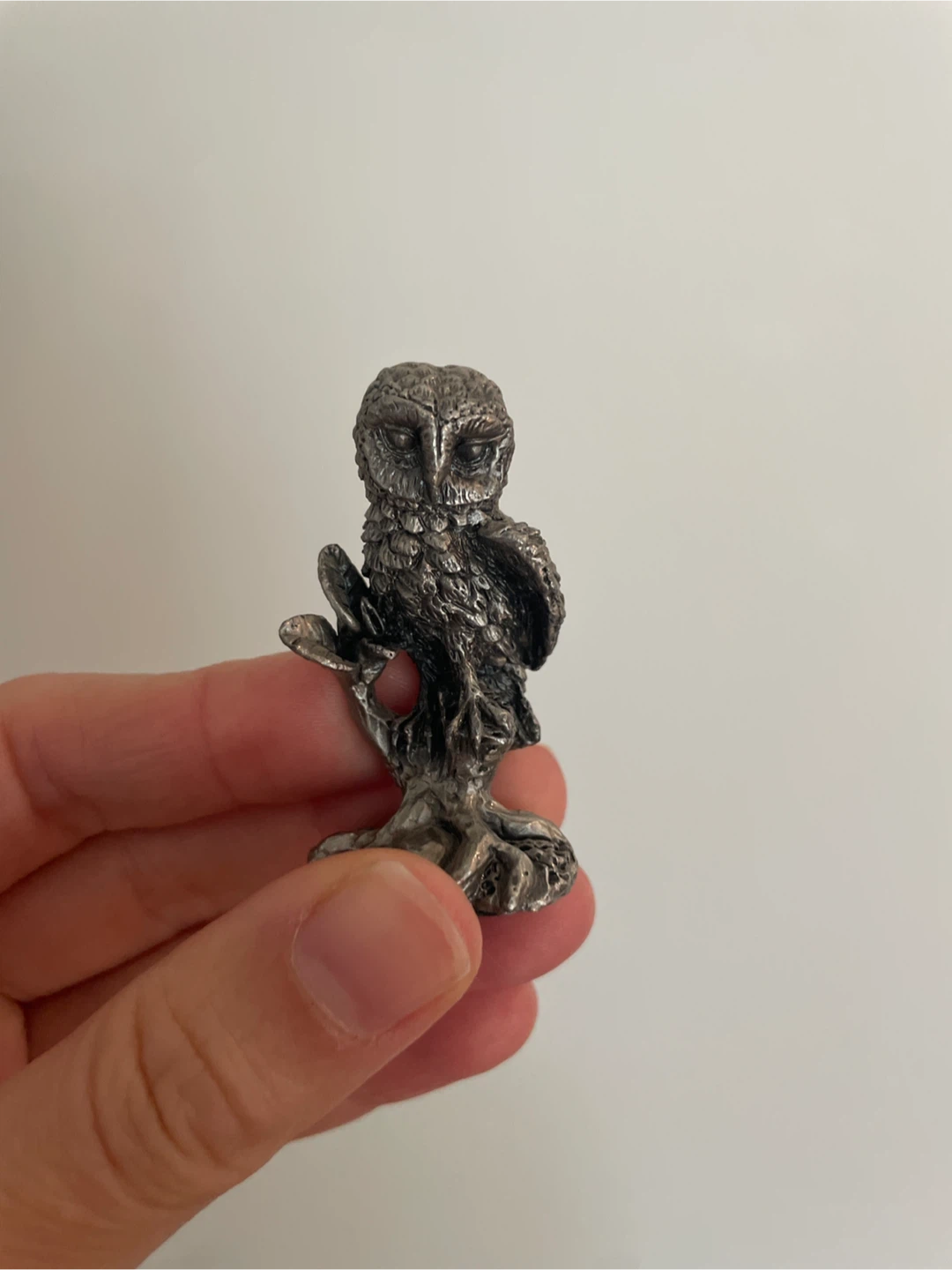 Pewter Owl Figurine