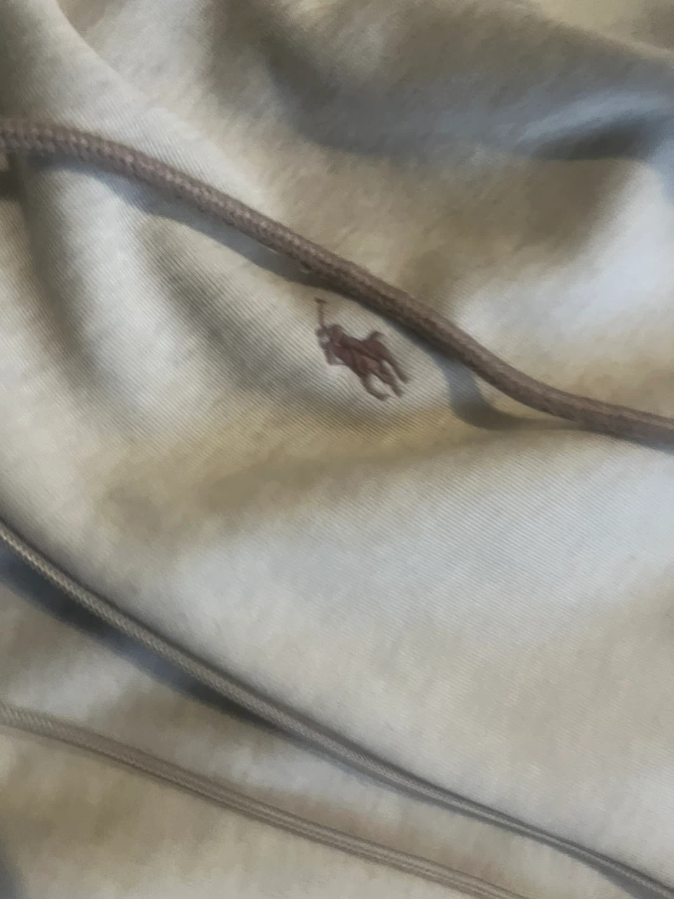 Used beige polo hoodie size M - photo 3