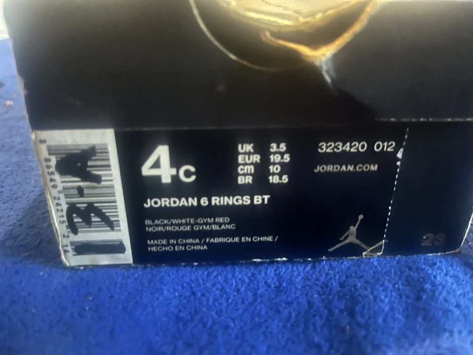 Jordan 6 rings size 4c toddler - photo 3