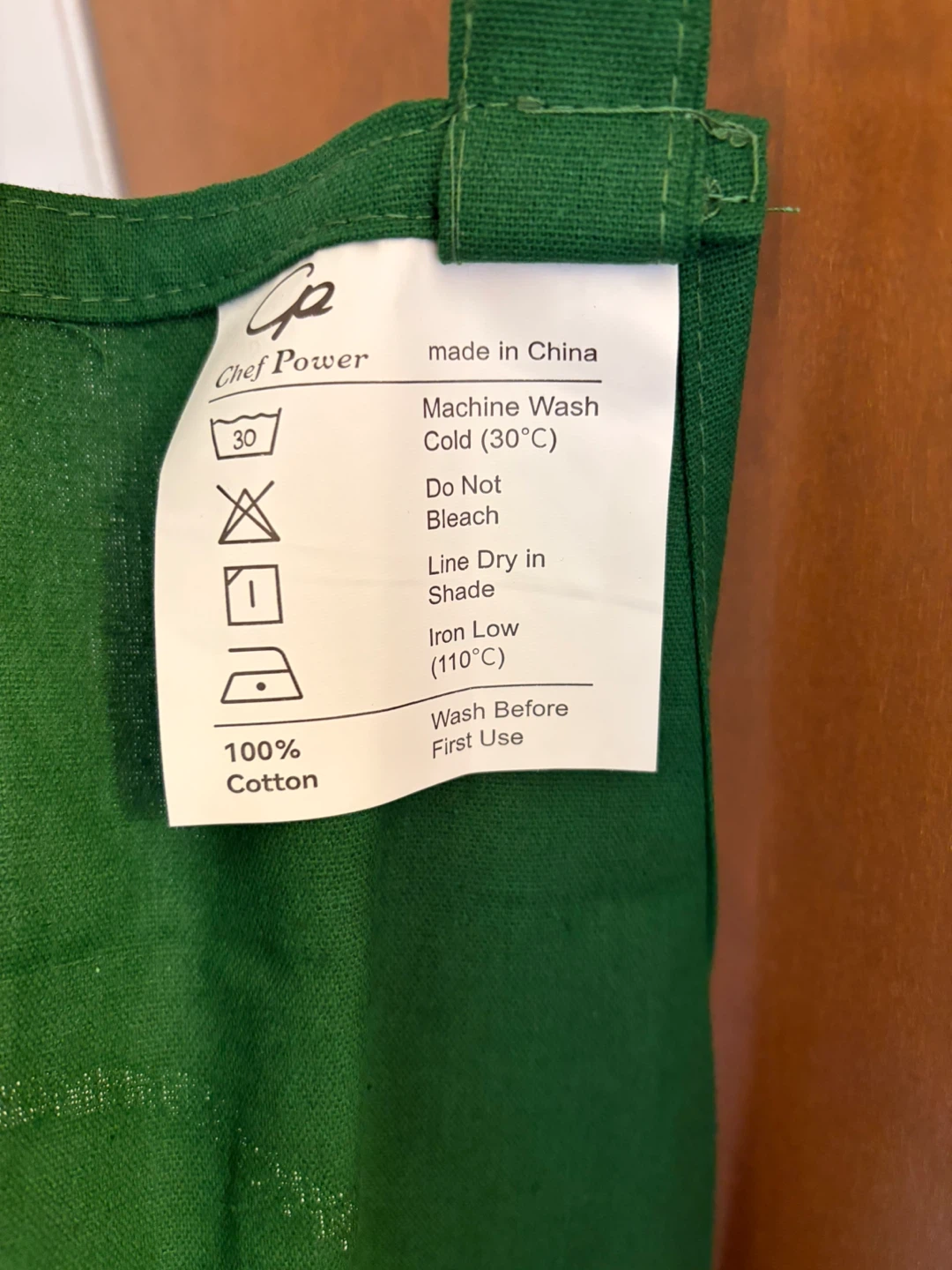 Chef Power Green Cotton Apron - photo 2