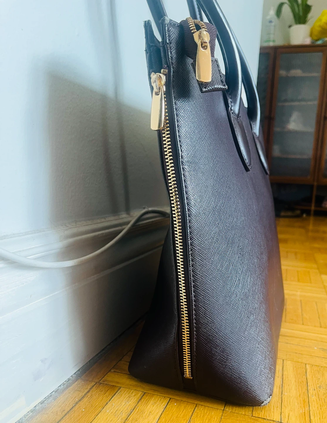 Brown Faux Leather Tote Bag - photo 2