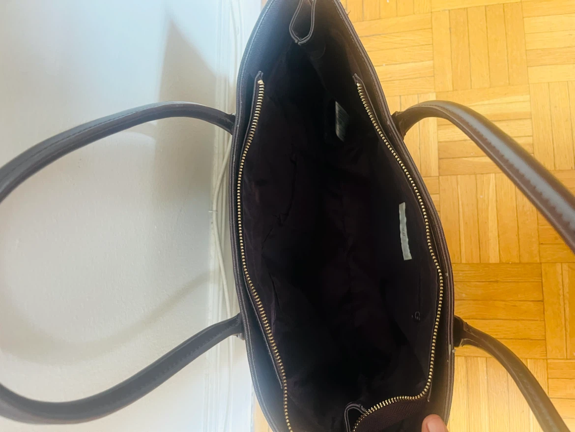 Brown Faux Leather Tote Bag - photo 4