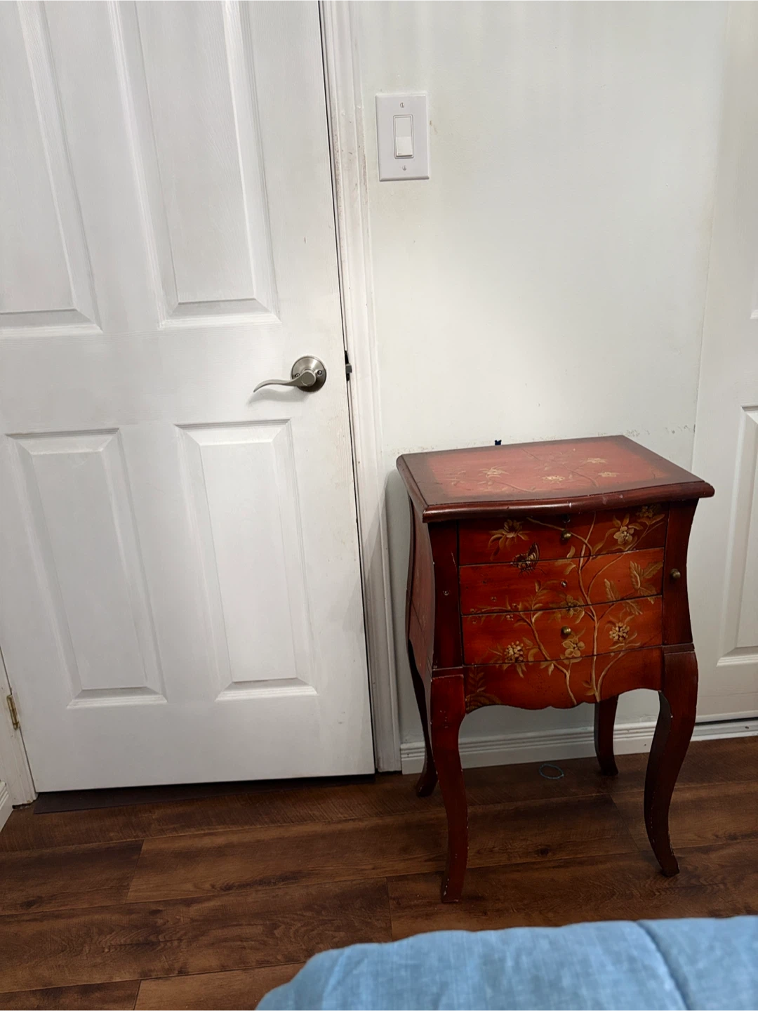 Vintage Wooden Jewellery Armoire with Mirror - photo 5