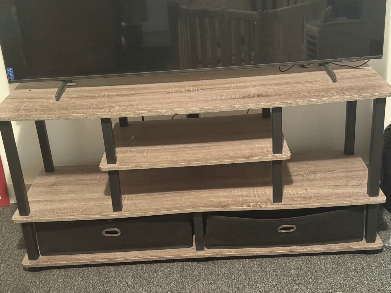 TV Stand Entertainment Center with Storage - photo 3