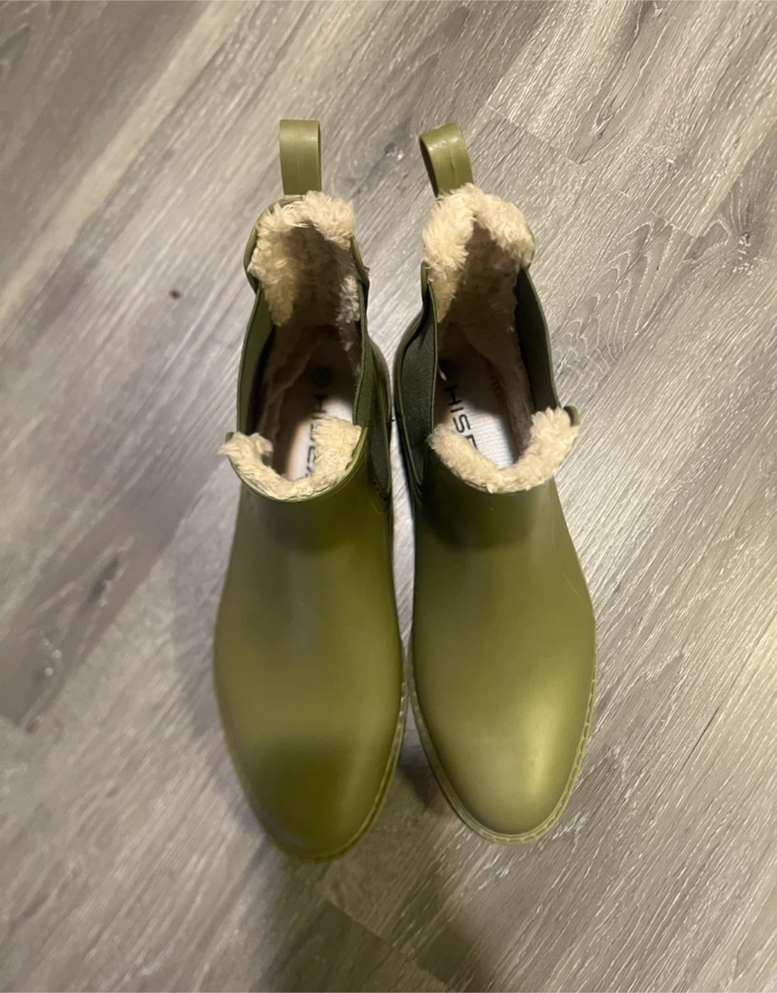 Women's Green Fleece-Lined Rain Boots - photo 3