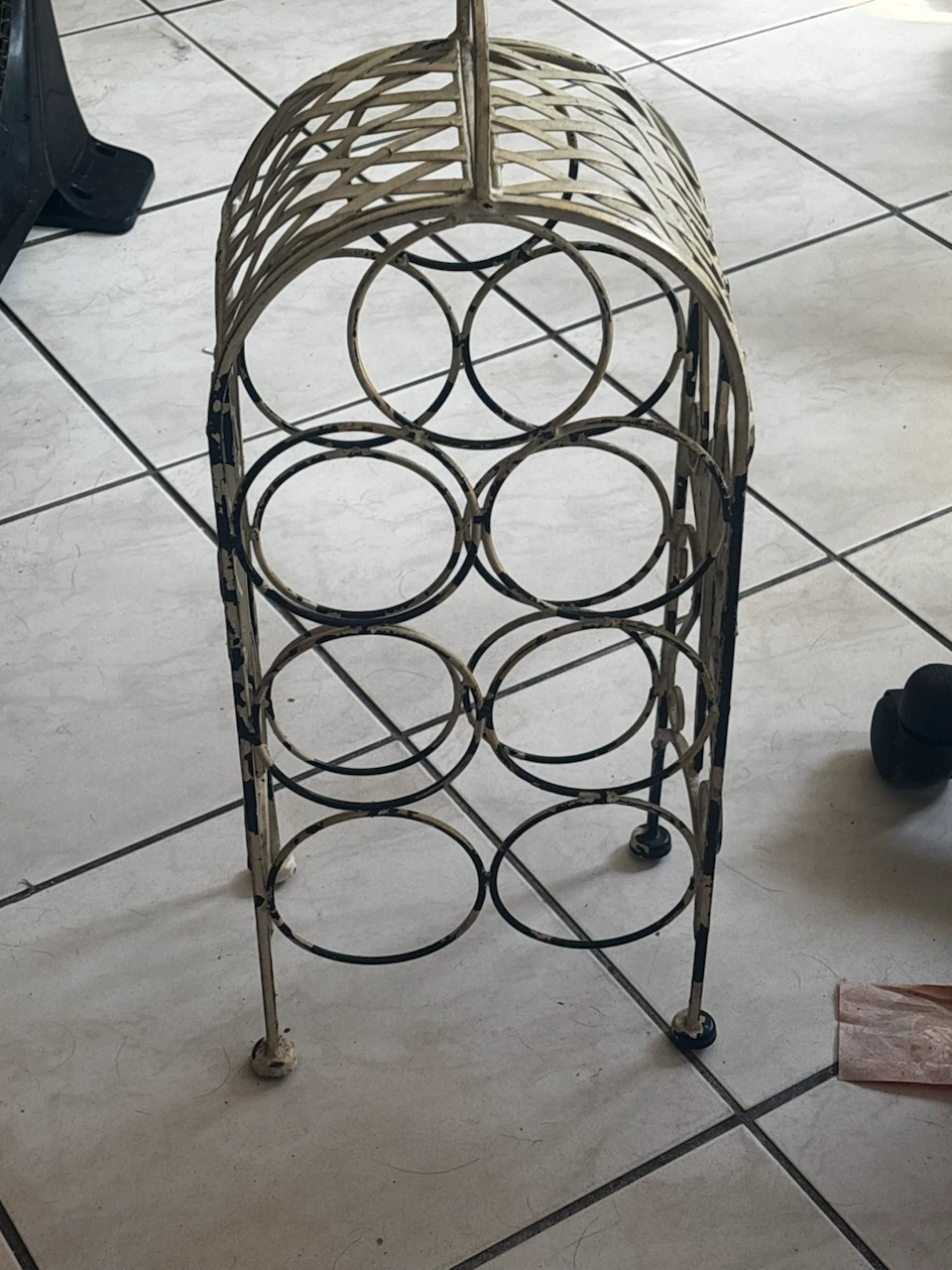 Vintage Metal Wine Rack