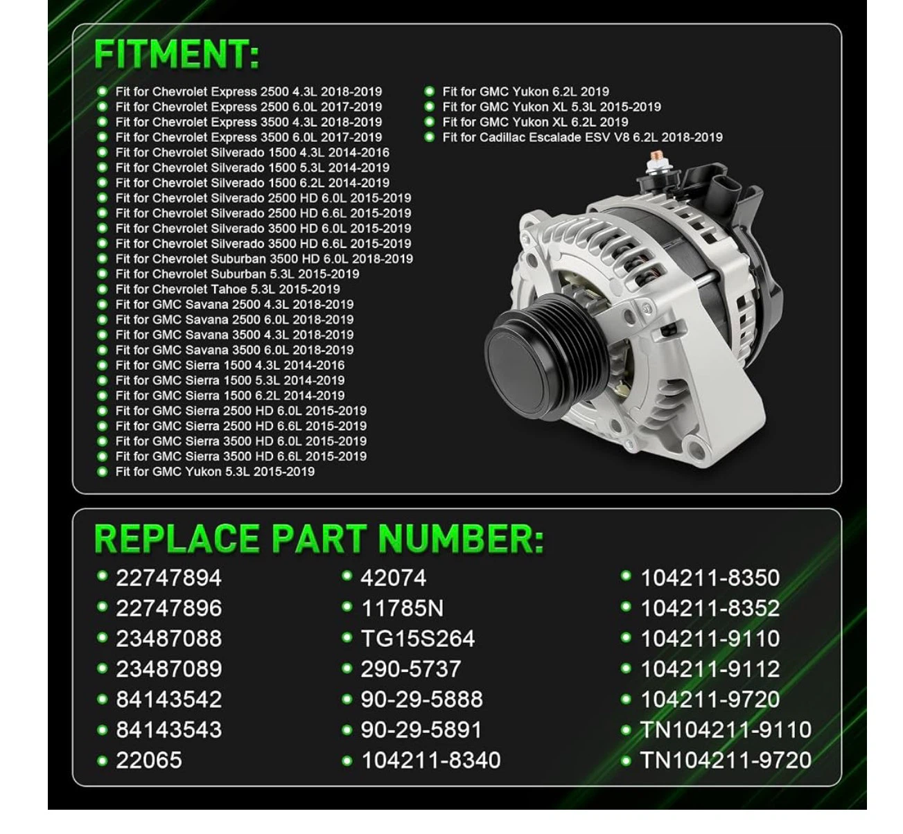 GMC Alternator For multiple vehicles - photo 3