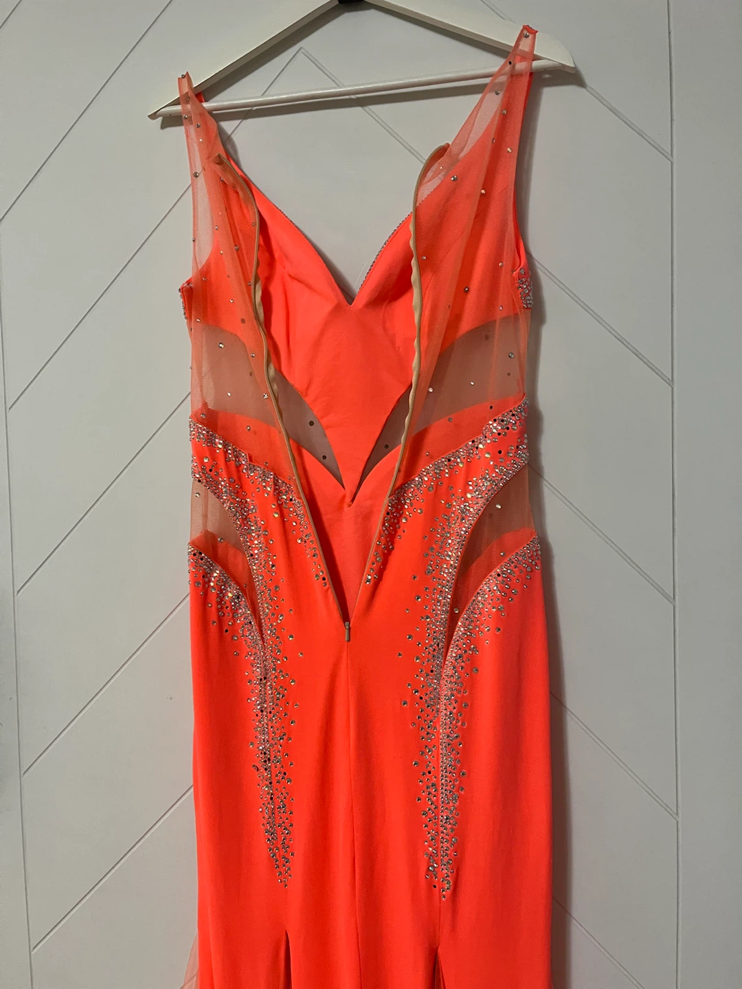 Studio 17 Neon Orange Evening Gown Size 6 - photo 4