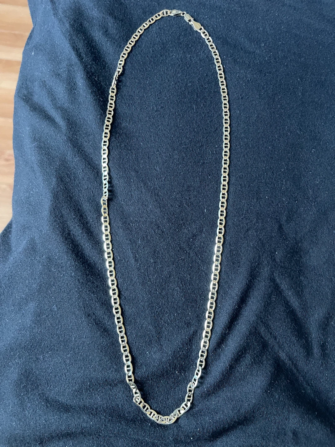 Two Gold Mariner Chain Necklaces
