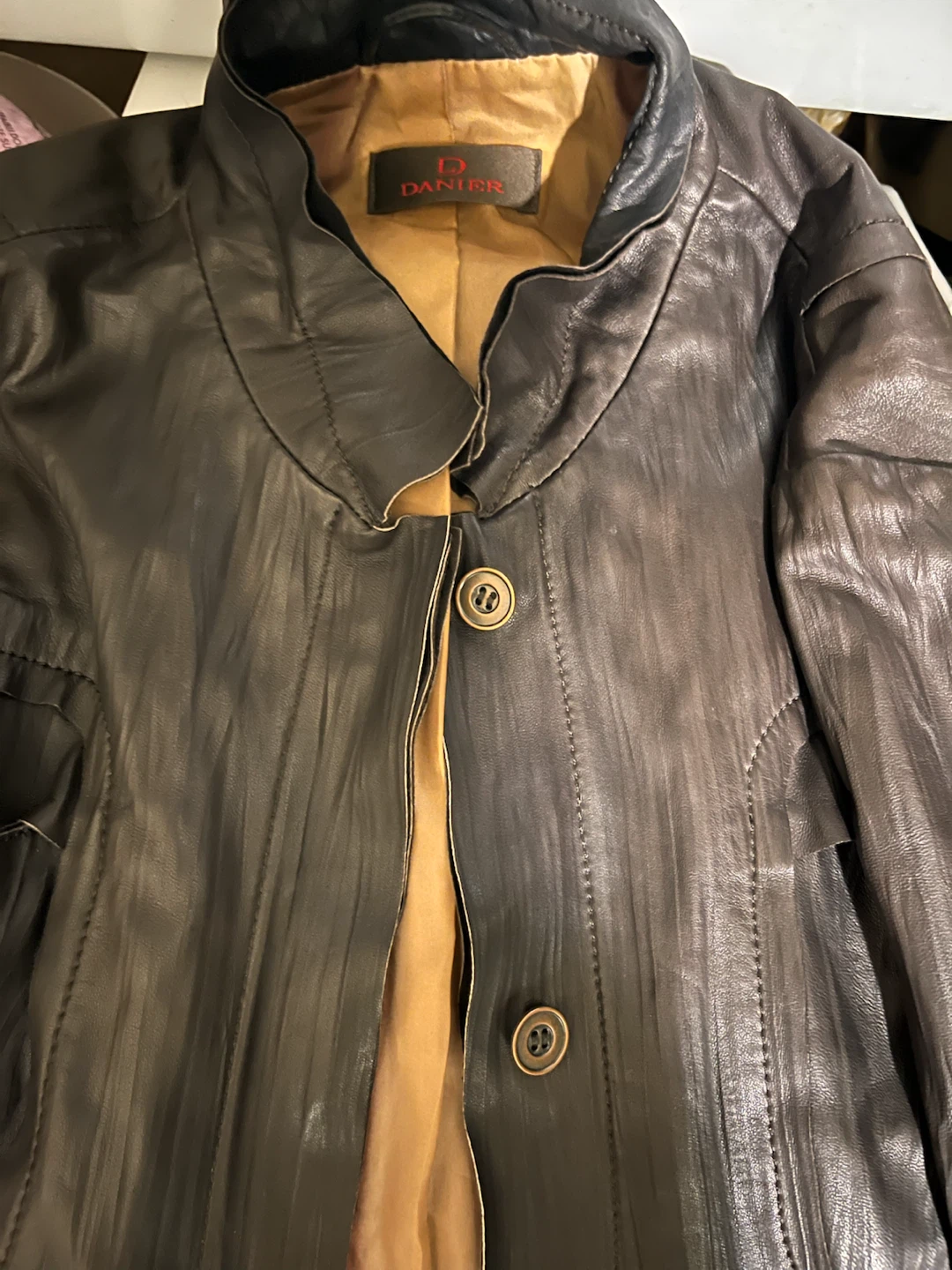 Brown Danier Genuine Leather Jacket - photo 3