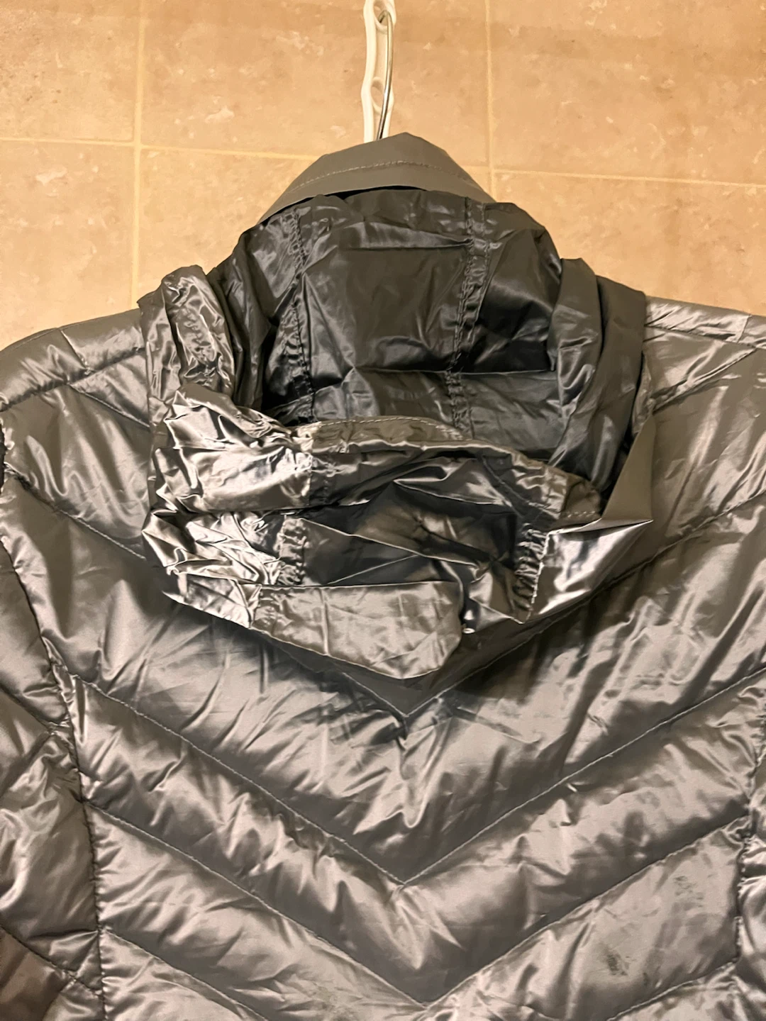 bebe Grey Quilted Puffer Jacket - photo 3