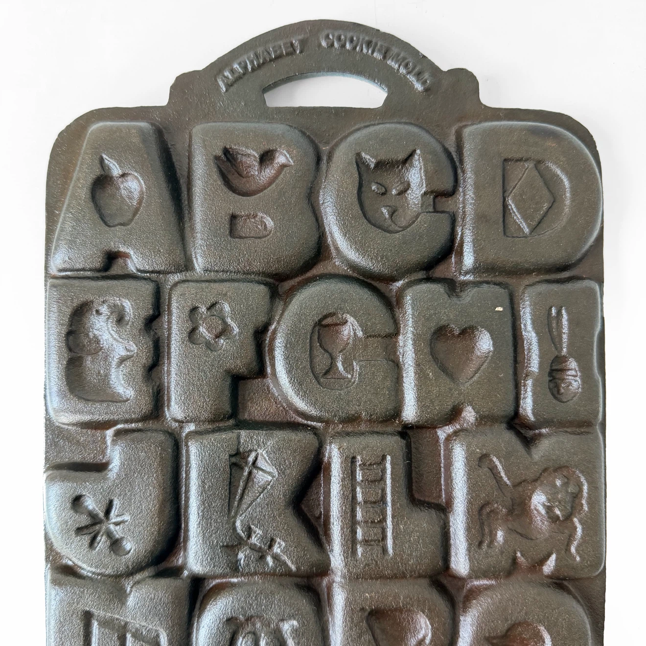 Vintage 1985 Cast Iron Alphabet Cookie Mold - photo 2