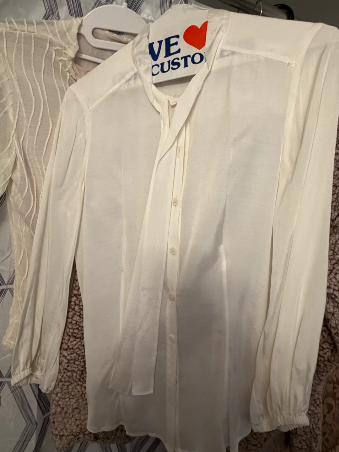 White top with bow