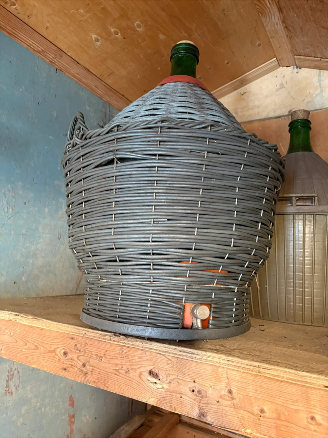 6 Vintage Glass Demijohn Carboys