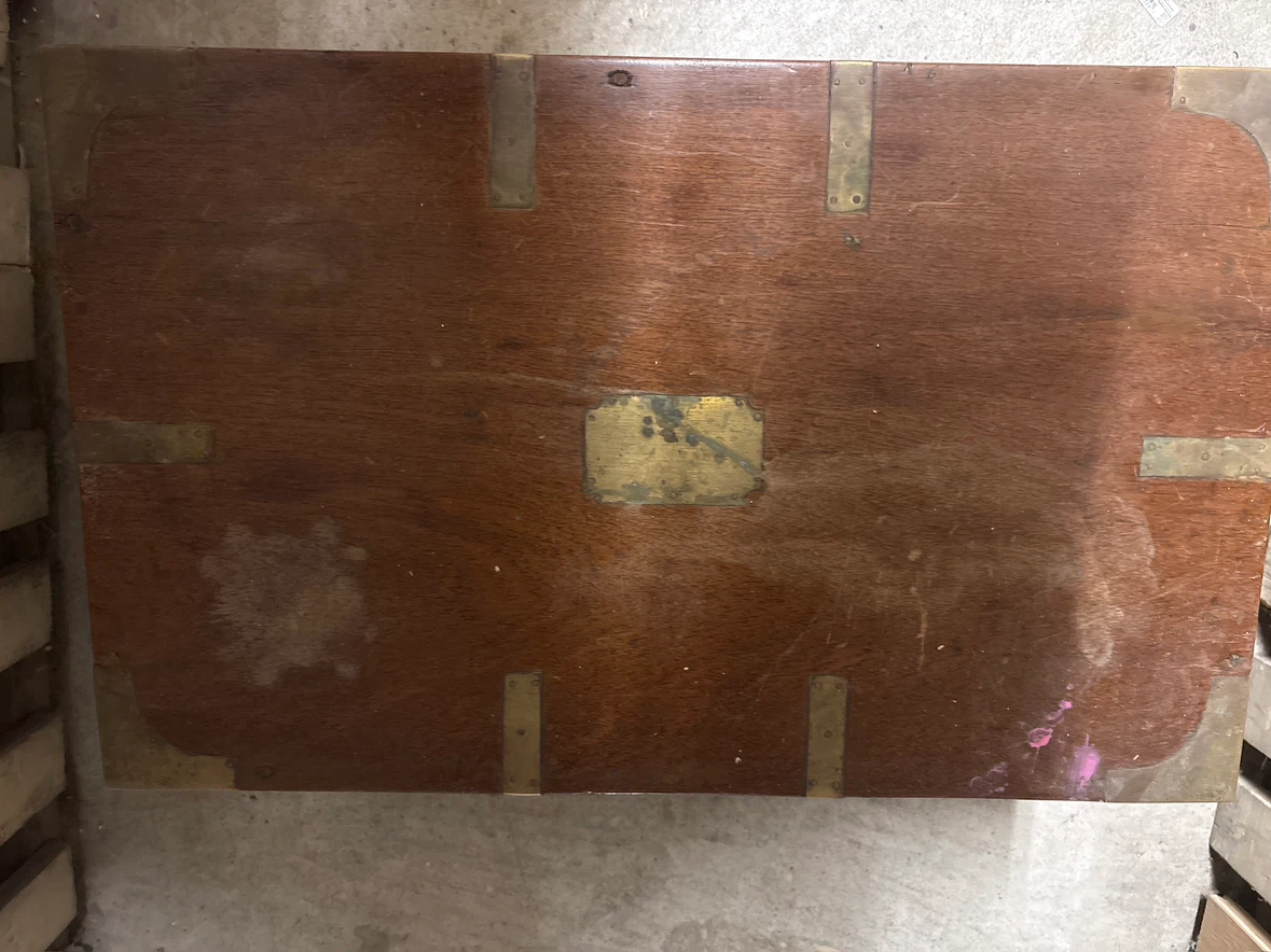 Vintage Wooden Campaign Style Jewellery Box - photo 3