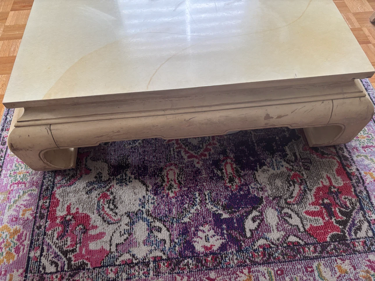 Large Square Cream Coffee Table - photo 5