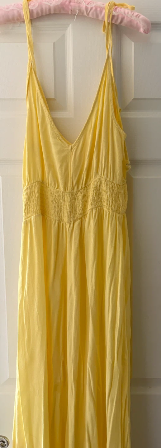 Lock & Key: Yellow Ruffle Maxi Dress - size M - photo 2