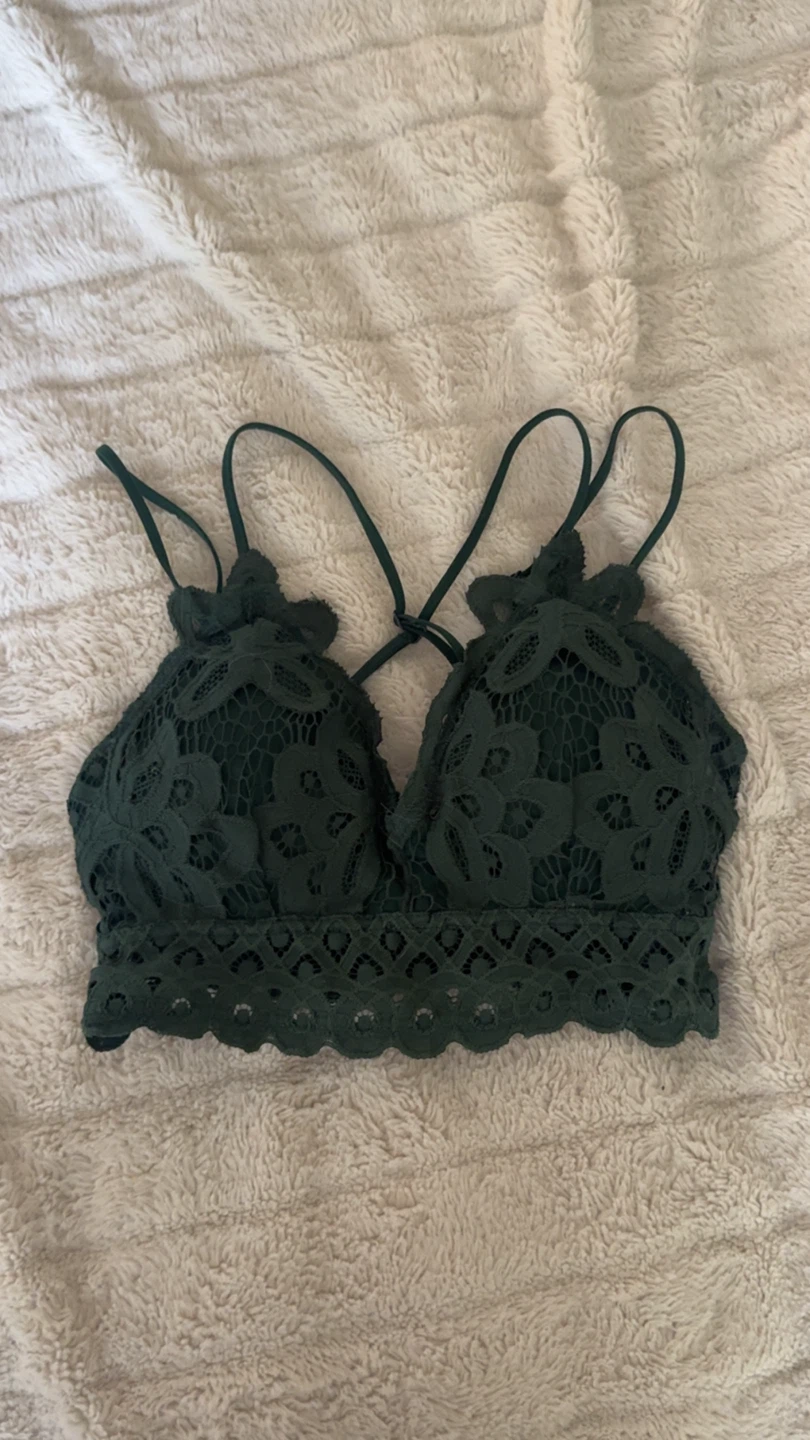 Love On You Bralette Hunter Green