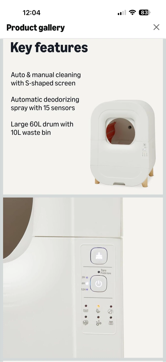 (H965) Amazon Basics Self-Cleaning Automatic Cat Litter Box - photo 2