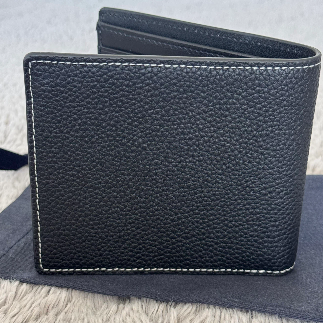 Dior Black Grained Leather Bifold Wallet - photo 2