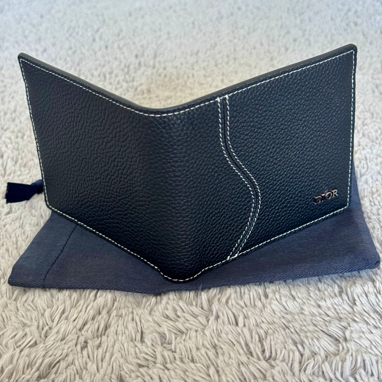 Dior Black Grained Leather Bifold Wallet - photo 5
