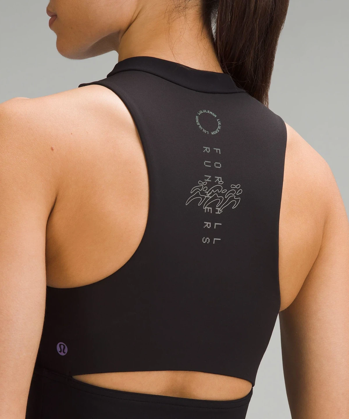 Lululemon Nulux Cropped Half-Zip Track Tank