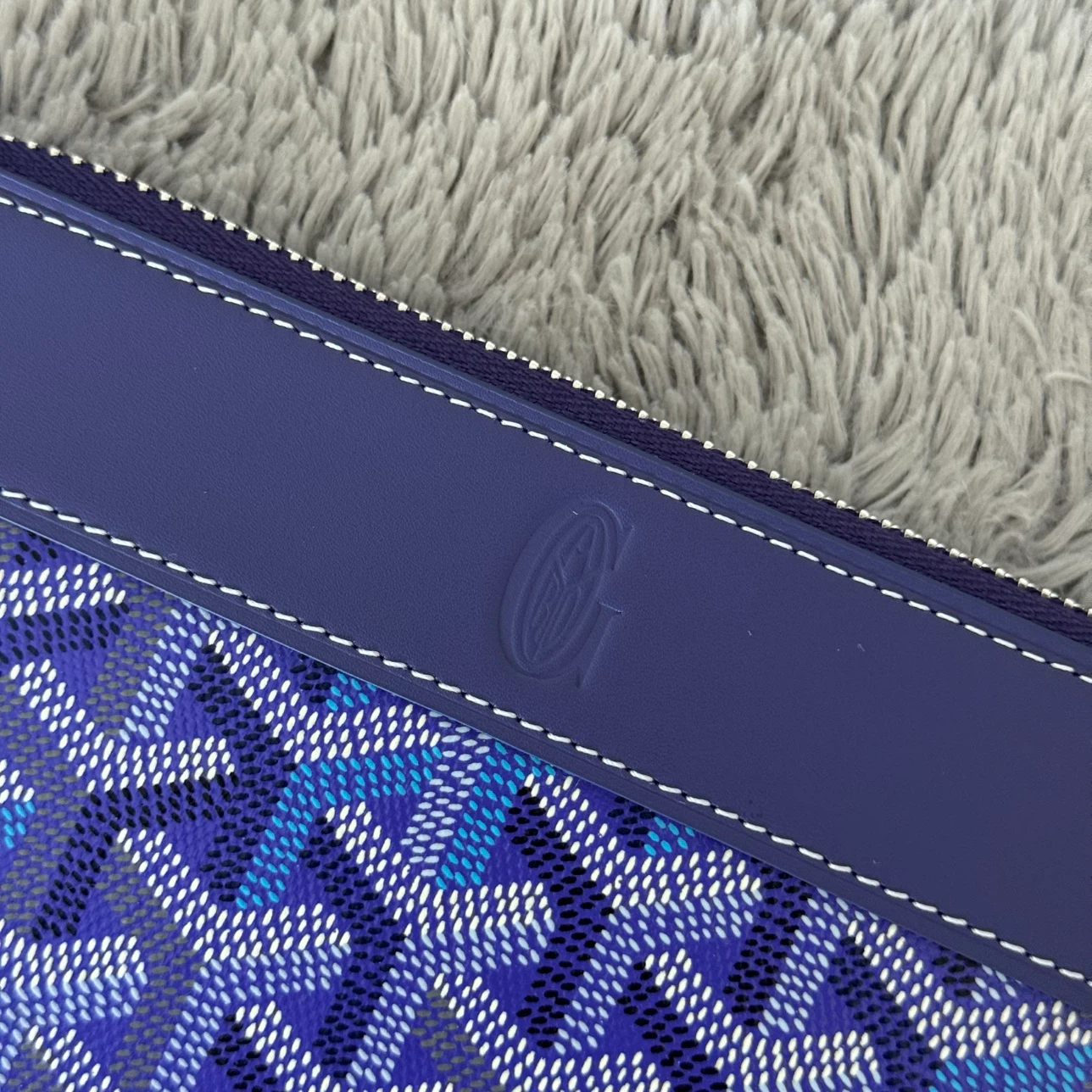 Goyard Blue Canvas Zippered Wallet - photo 4