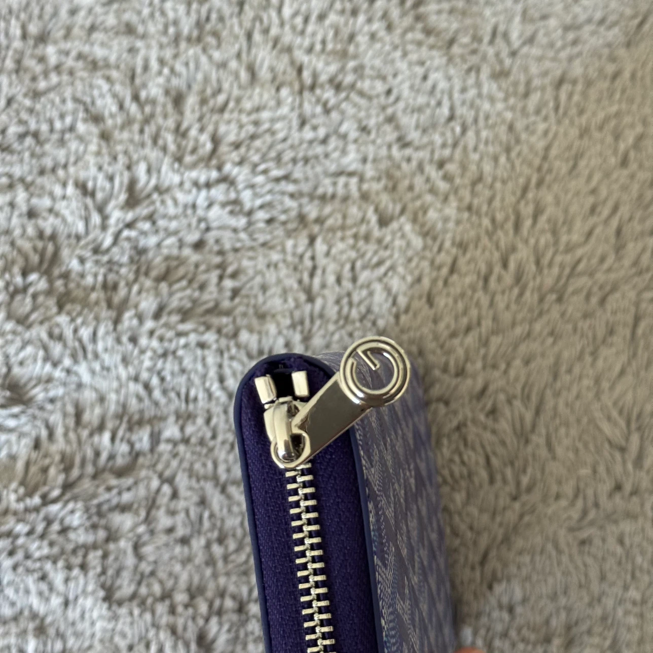 Goyard Blue Canvas Zippered Wallet - photo 5